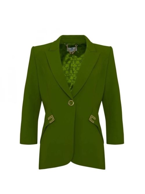 Double stretch crepe jacket with logo details ELISABETTA FRANCHI | GI21561E2.EV3